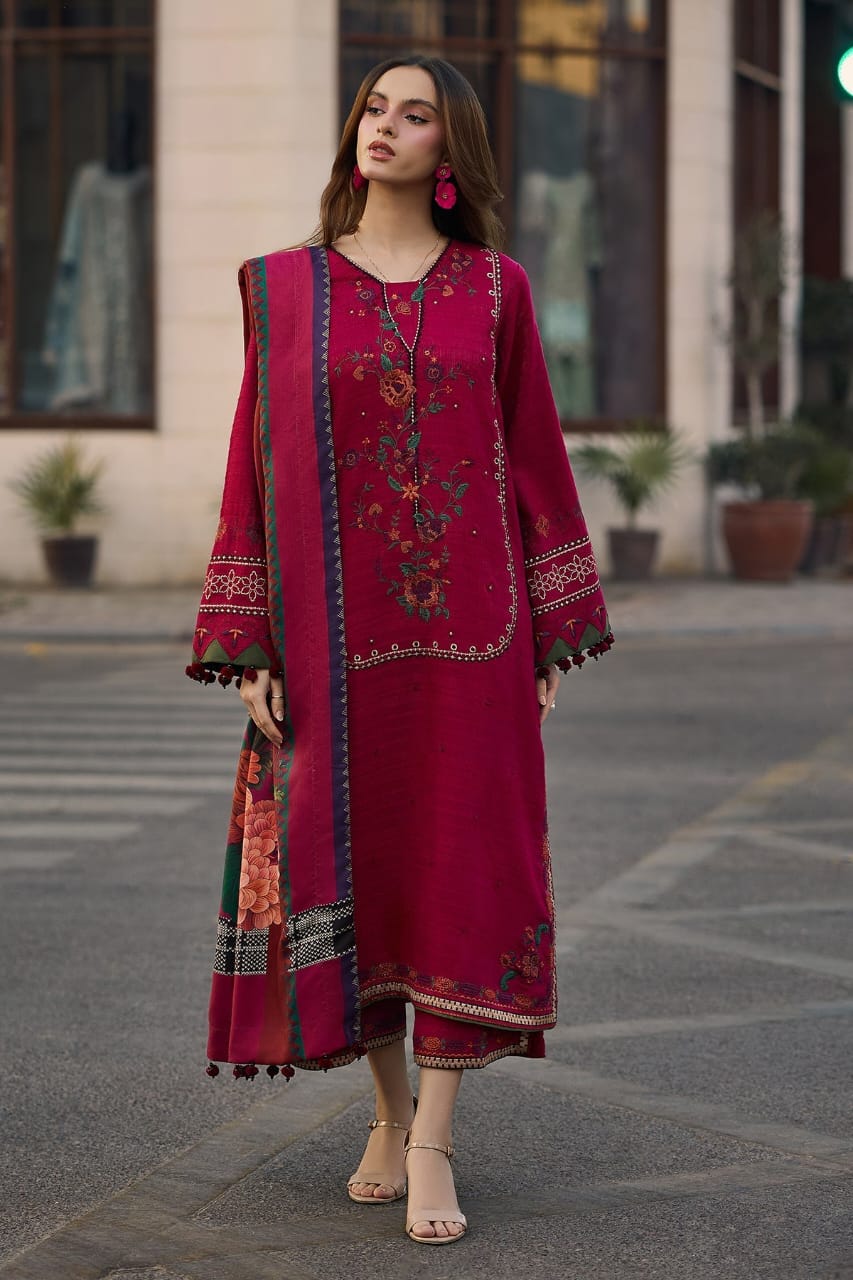 Lawn-3PC Embroidered Shirt with Digital Printed Jacquard Dupatta-5069