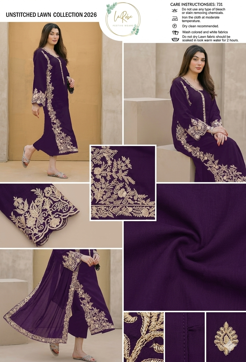 Luxury Embroidered Lawn 2-Piece – Classic Summer Edit 2026