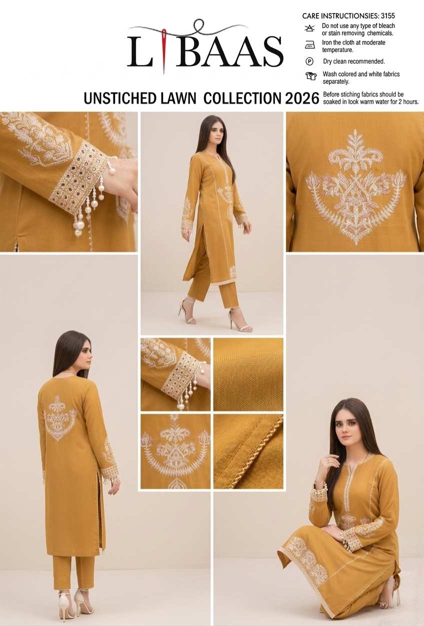 Premium Embroidered Lawn Suit – Chic Summer Collection 2026