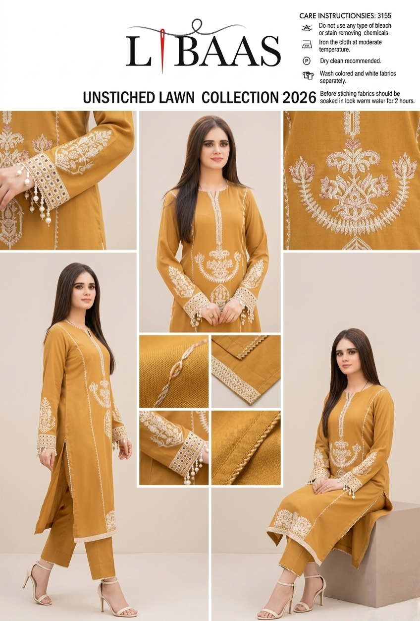 Premium Embroidered Lawn Suit – Chic Summer Collection 2026